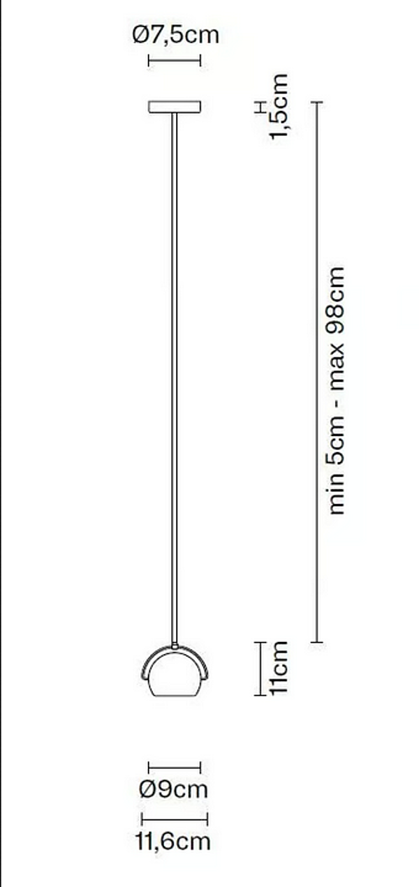 Lampada a sospensione in metallo cromato bianco Fabbian Beluga fabbrica Fabbian dall'Italia. Foto №9