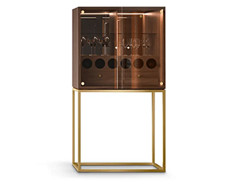 Барный шкаф из дерева и стекла с интегрированным освещением FORMITALIA JEFFERY