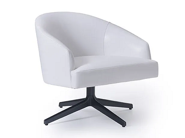 Poltrona girevole in pelle con base a 4 razze e braccioli Moore Relax I 4 Mariani fabbrica i 4 Mariani dall'Italia. Foto №4