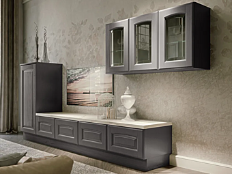 Parete di stoccaggio in legno massello Veronica LUBE CUCINE LV 03