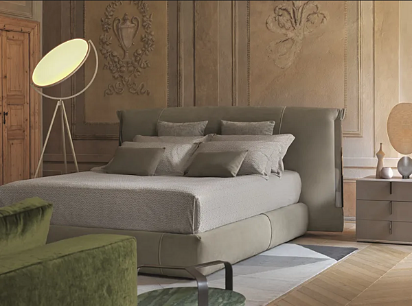 Letto matrimoniale imbottito Amal Flou fabbrica Flou dall'Italia. Foto №4