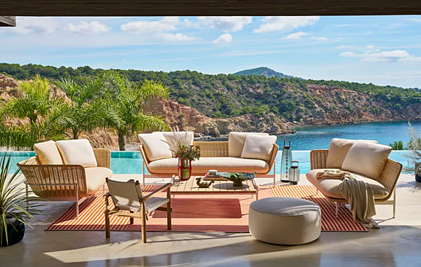 Poltrona da giardino con braccioli in tessuto sfoderabile Esosoft outdoor CASSINA fabbrica CASSINA dall'Italia. Foto №2