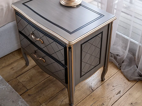 Tavolino da notte rettangolare in legno con cassetti Savio Firmino 3692 3692COM fabbrica SAVIO FIRMINO dall'Italia. Foto №3