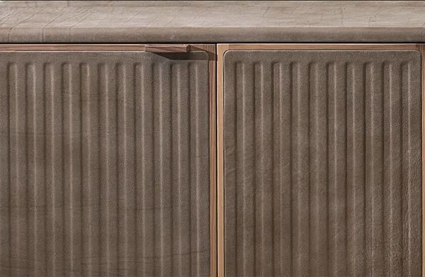 Credenza in legno rivestita in pelle con ante Moore i 4 Mariani fabbrica i 4 Mariani dall'Italia. Foto №6