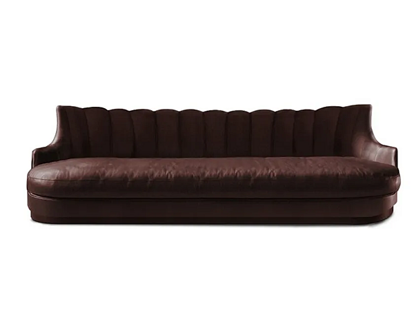 Divano in pelle a tre posti color prugna BRABBU PLUM SOFA fabbrica BRABBU dall'Italia. Foto №1