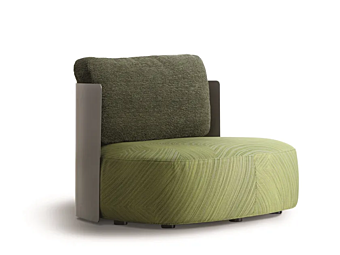 Poltrona in tessuto con copertura removibile Pierre Flou