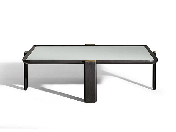 Tavolino da caffè quadrato in vetro POLTRONA FRAU DUO fabbrica POLTRONA FRAU dall'Italia. Foto №1