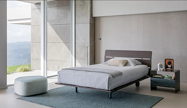 Letto singolo in legno Tadao Flou fabbrica Flou dall'Italia. Foto №2