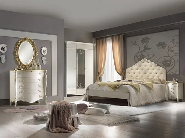 Letto matrimoniale in legno con testata trapuntata CASA +39 BELLINI 423 fabbrica CASA +39 dall'Italia. Foto №2