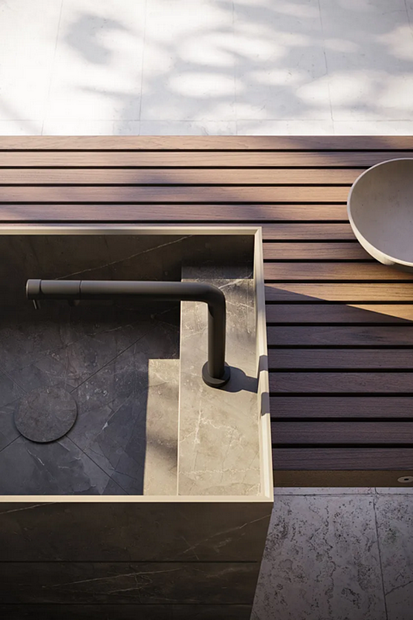 Cucina da esterno in pietra e legno MODULNOVA Progetto 01 fabbrica Modulnova dall'Italia. Foto №3