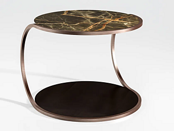 Tavolino da caffè rotondo in marmo e legno Blue Moon CPRN HOMOOD B143 fabbrica CPRN HOMOOD dall'Italia