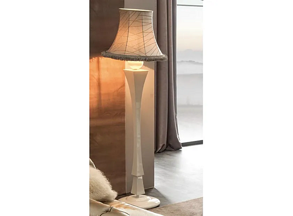 Lampada da terra in metallo e tessuto CORTEZARI Ginger 1485 fabbrica CORTE ZARI dall'Italia. Foto №1