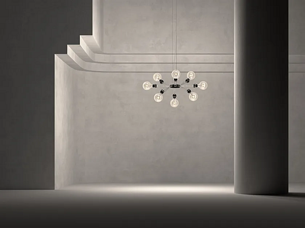 Lampada a sospensione in vetro e alluminio dimmerabile LED Matrix Otto Lumina 385 fabbrica Lumina dall'Italia. Foto №2