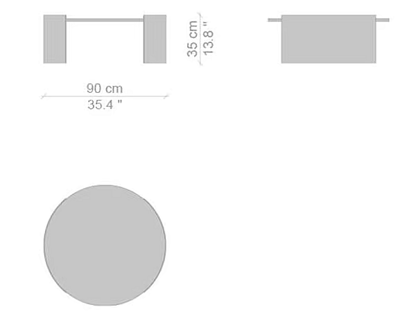 Tavolino da caffè rotondo basso in legno Bowy CASSINA fabbrica CASSINA dall'Italia. Foto №6