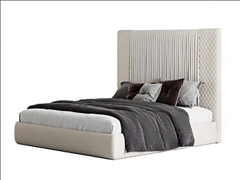 Letto matrimoniale con testata imbottita in tessuto Luna CASA +39 MN0001, MN0002, MN0003, MN0004