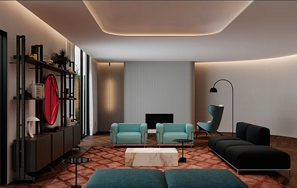 Poltrona con braccioli in tessuto CASSINA Lobby Chair Grand Confort 003 fabbrica CASSINA dall'Italia. Foto №3