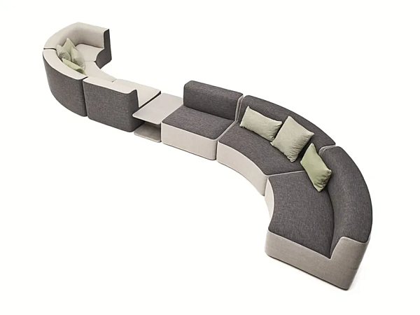 Divano modulare curvo in tessuto da giardino con schienale imbottito VARASCHIN Circle Belt 221 fabbrica VARASCHIN dall'Italia. Foto №9