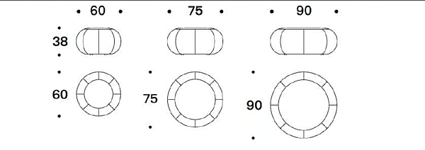 Pouf da giardino rotondo in tela con copertura removibile Geo Saba fabbrica SABA dall'Italia. Foto №5