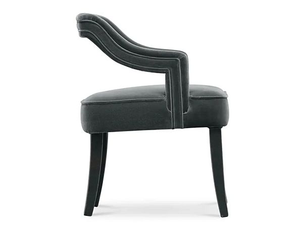 Poltrona in velluto imbottita con braccioli Oka BRABBU fabbrica BRABBU dall'Italia. Foto №3
