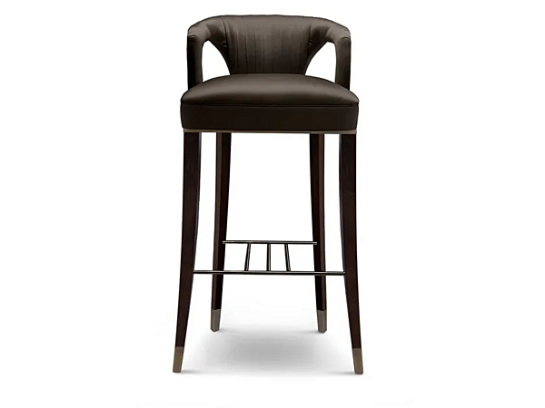 Sgabello alto imbottito con schienale Karoo BRABBU fabbrica BRABBU dall'Italia. Foto №1