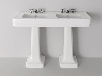 Lavabo ceramico doppio con piedistallo Broadway Park Avenue PKBROADWAYM, PKPEDESTAL