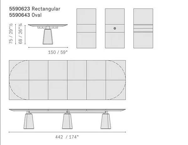 Tavolo rettangolare in pelle con gestione cavi POLTRONA FRAU MESA DUE fabbrica POLTRONA FRAU dall'Italia. Foto №4