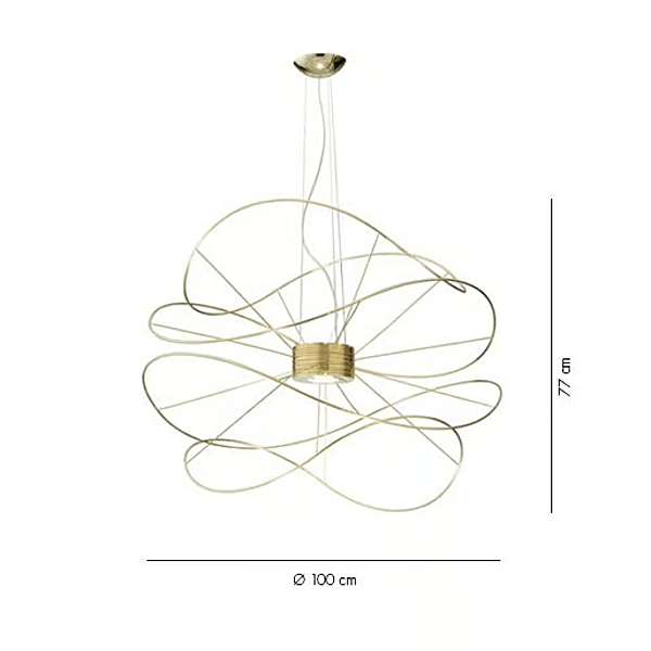 Lampada a sospensione LED in metallo AXOLIGHT Hoops fabbrica Axolight dall'Italia. Foto №12
