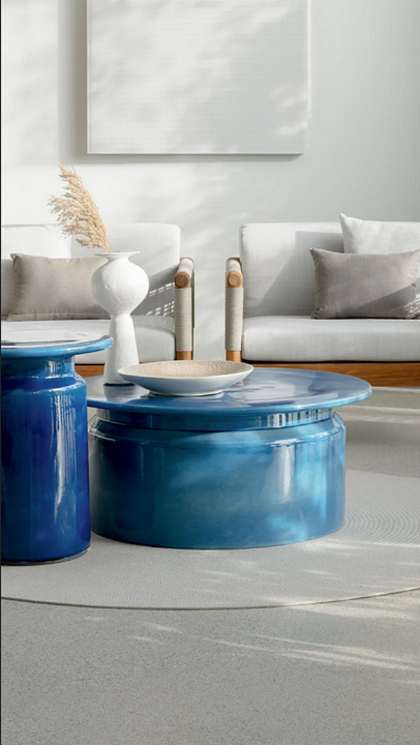 Tavolino da giardino rotondo in ceramica Atmosphera collezione Panarea PA.SR1 fabbrica ATMOSPHERA dall'Italia. Foto №2