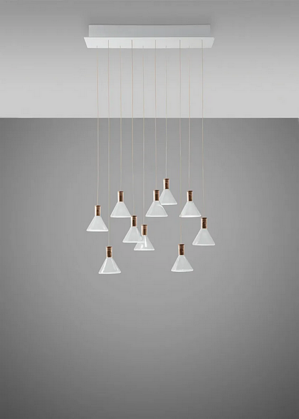 Lampada a sospensione in vetro borosilicato LED Multispot Polair Fabbian fabbrica Fabbian dall'Italia. Foto №3