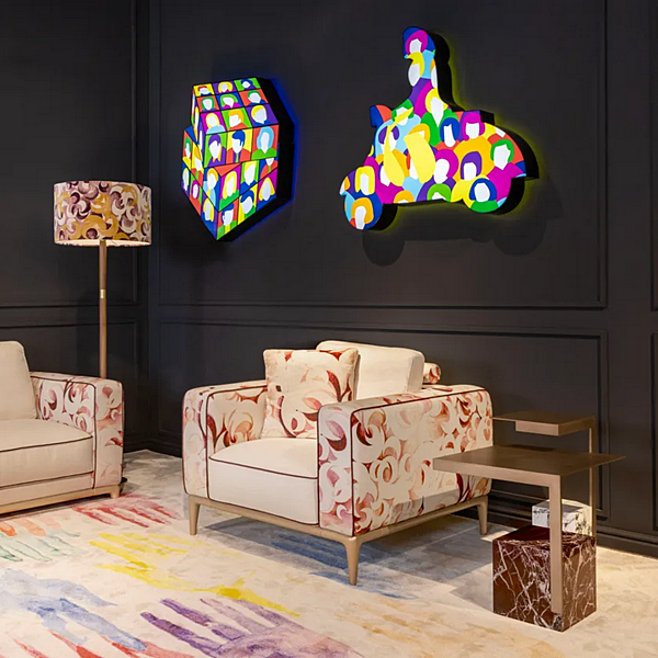 Lampada da terra con paralume in velluto Partagas FORMITALIA Partagas-FloorLamp-C, Partagas-FloorLamp-B fabbrica FORMITALIA dall'Italia. Foto №4