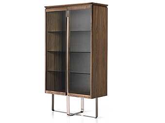 Cabinet da Esposizione in Noce Leonardo con Ante in Vetro di ARTE BROTTO