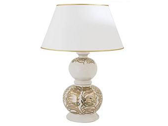 Lampada da tavolo in ceramica fatta a mano Intrecci Dorati L_Antica Deruta ID/2062/L/40