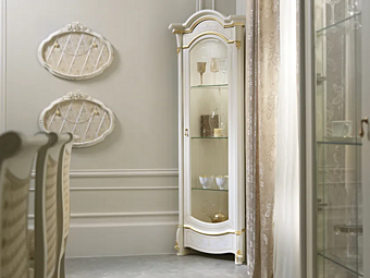 Vetrina angolare in legno con illuminazione integrata CASA +39 DIAMANTE 2604