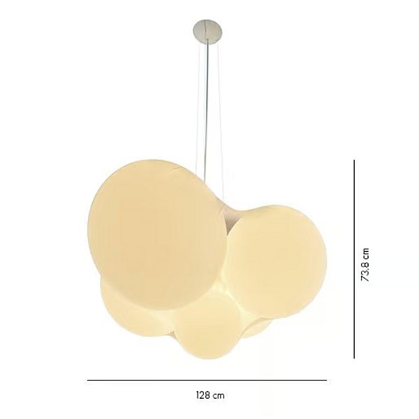 Lampada a sospensione in PMMA LED Cloudy AXOLIGHT fabbrica Axolight dall'Italia. Foto №7