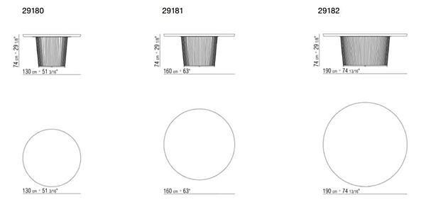 Tavolo rotondo in legno Berry FLEXFORM fabbrica FLEXFORM dall'Italia. Foto №4