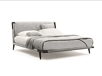 Letto matrimoniale con testata imbottita Flou Gaudi