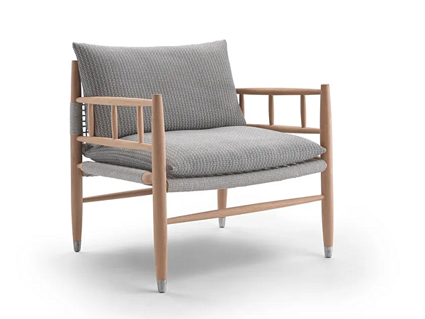 Poltrona da giardino in iroko con braccioli Lee FLEXFORM fabbrica FLEXFORM dall'Italia. Foto №1