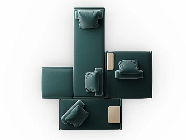 Divano modulare in tessuto Lilas Mosaique Gallotti&Radice fabbrica Gallotti & Radice dall'Italia. Foto №1