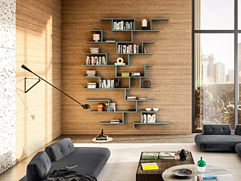 Libreria a muro in legno modulare LAGO Lagolinea
