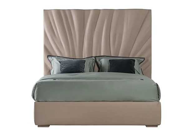 Letto matrimoniale in pelle con testiera imbottita Savio Firmino 3668 fabbrica SAVIO FIRMINO dall'Italia. Foto №1