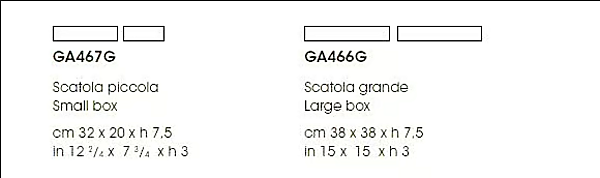 Scatola portaoggetti in pelle GIORGETTI GA467G, GA466G fabbrica GIORGETTI dall'Italia. Foto №7