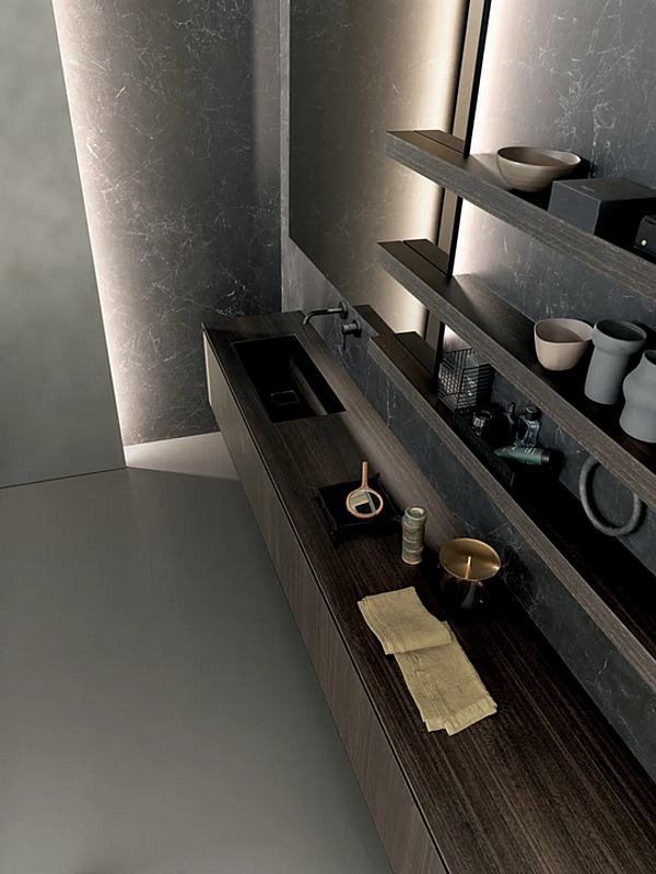 Set di mobili da bagno in laminato Skill MODULNOVA fabbrica Modulnova dall'Italia. Foto №3
