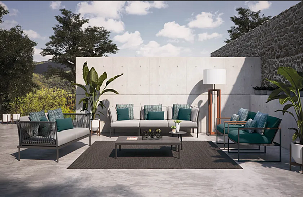 Divano modulare da giardino in tessuto con chaise longue Flash Atmosphera fabbrica ATMOSPHERA dall'Italia. Foto №4