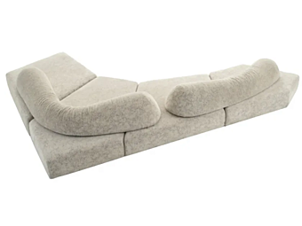 Divano angolare in tessuto Edra collezione On the Rocks