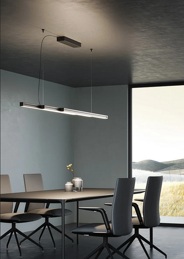 Lampada a sospensione in alluminio anodizzato LED Fabbian Light Glide fabbrica Fabbian dall'Italia. Foto №7