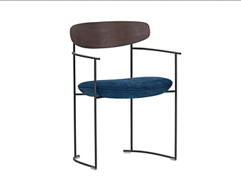 Poltrona facile con base a slitta in tessuto e metallo con copertura removibile Potocco Keel 922 P 922/P fabbrica POTOCCO dall'Italia