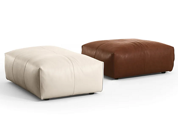 Pouf quadrato in pelle Black Tie Cubo CUB100 fabbrica Black Tie dall'Italia. Foto №4