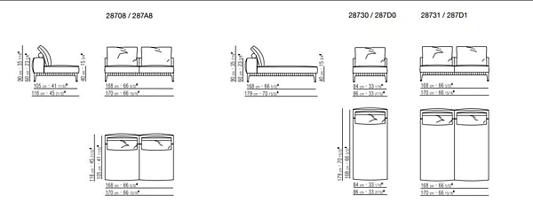Divano angolare in tessuto Gregory XL FLEXFORM fabbrica FLEXFORM dall'Italia. Foto №19