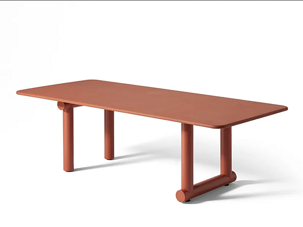 Tavolo da giardino in alluminio verniciato con piano in cemento CASSINA Trampoline fabbrica CASSINA dall'Italia. Foto №1