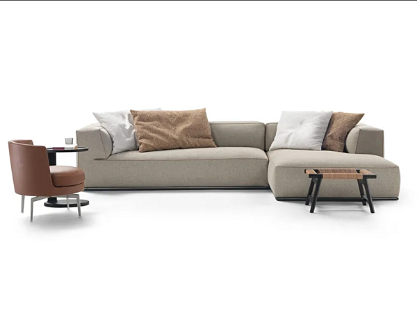 Divano angolare in tessuto con porta-riviste integrato FLEXFORM PERRY fabbrica FLEXFORM dall'Italia. Foto №1